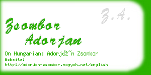 zsombor adorjan business card